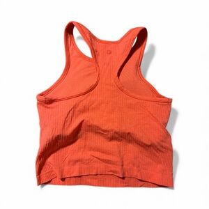 Lululemon Bright Orange Ribbed Tank Top